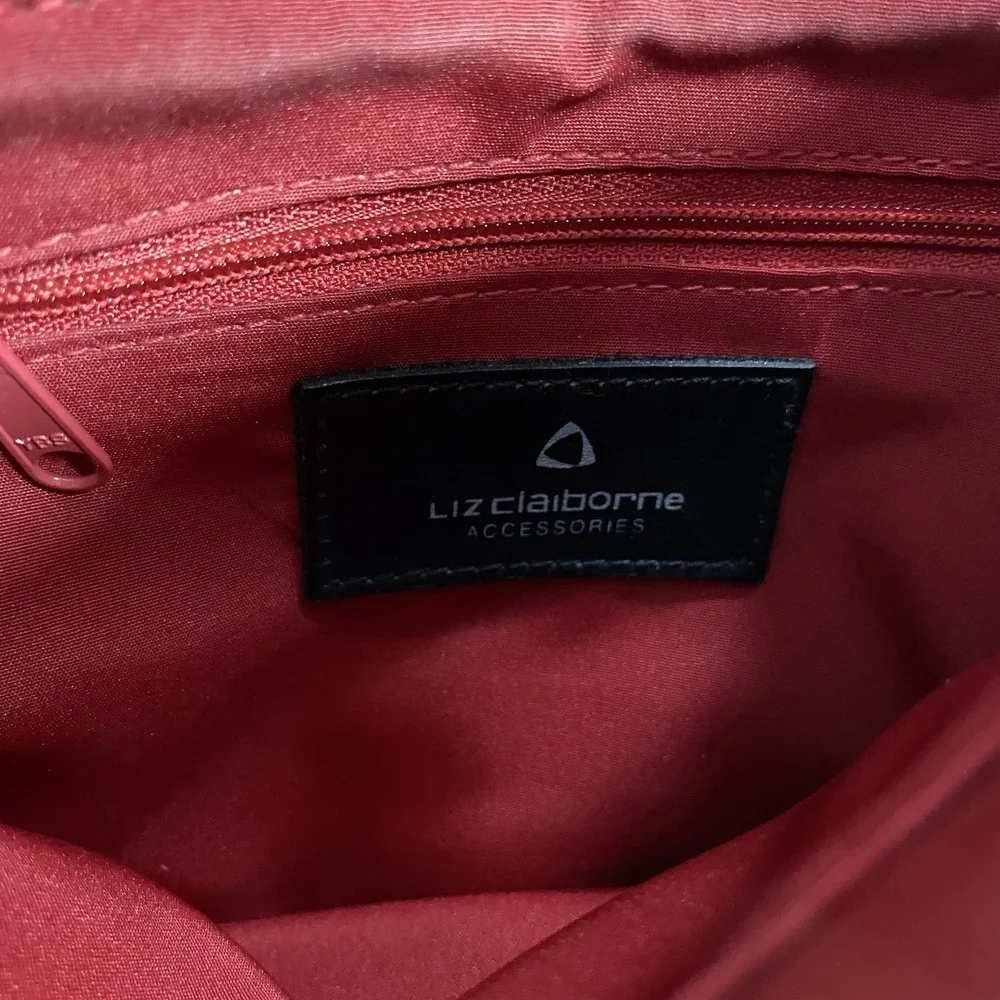 Liz Claiborne accessories Red‎ Purse/shoulder Bag. Double Strap Snap Closure